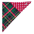 Playful Plaid and Polka Dot Dog Bandanna
