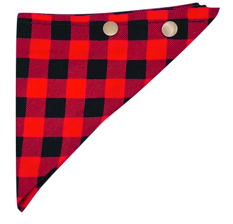 Red and Black Plaid Puppy Bandanna