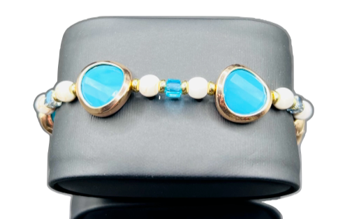 In Set Turquoise & Gold Bracelet