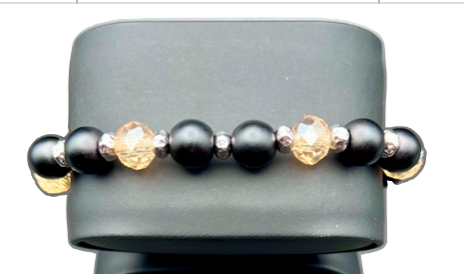 Black & Golden Bead Bracelet*