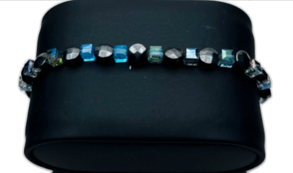 Multi-Colored Glass Beaded Bracelet