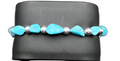 Turquoise & Silver Bead Bracelet