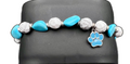 Introducing the Handcrafted Turquoise & Silver Paw Print Bracelet