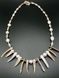 Handcrafted Pearl and Bone Necklace – A Timeless Statement of Elegance!