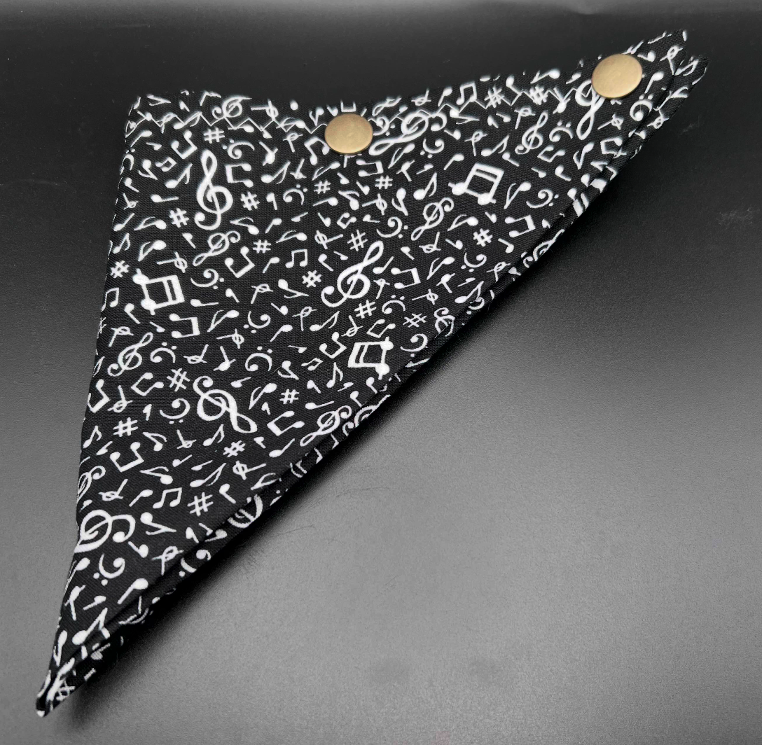 Trendy Music Note Puppy Bandana 🎶