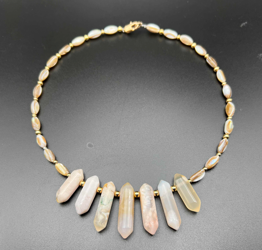 🌼 Handmade Crystal Statement Necklace 🌼