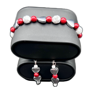 Handcrafted Heart & Bead Jewelry Set