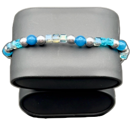 Handmade Beaded Bracelet Set: Aqua Dreams Collection